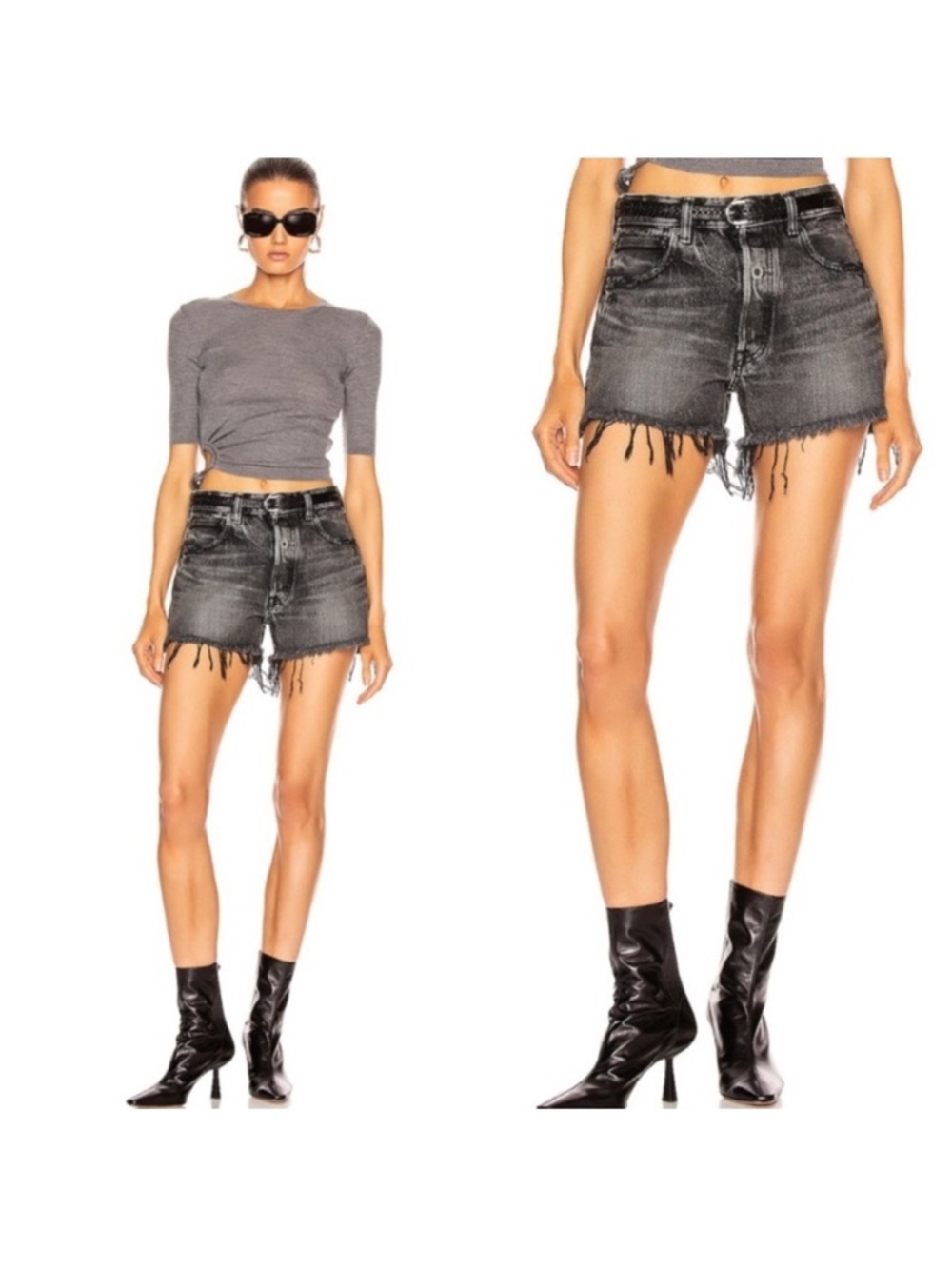 MOUSSY VINTAGE Perrysburg Cut off Denim Shorts Black 26